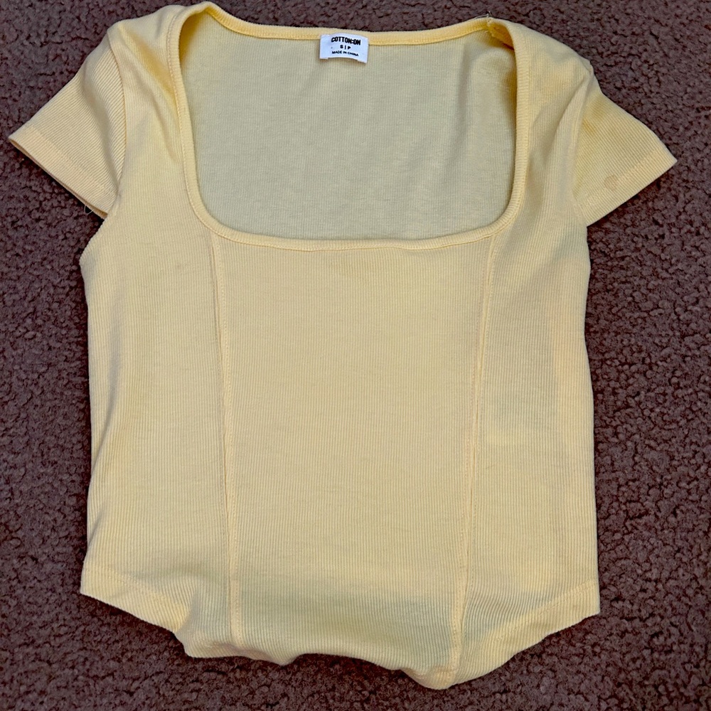 Yellow Cropped Tee